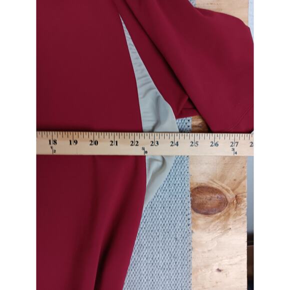 Nike Golf Fit Dry Quarter Zip Polo Men's XL Red/White Lightweight Performance - Picture 10 of 12